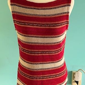 NWT LAUREN Ralph Lauren Sleeveless Striped Sweater Size Medium